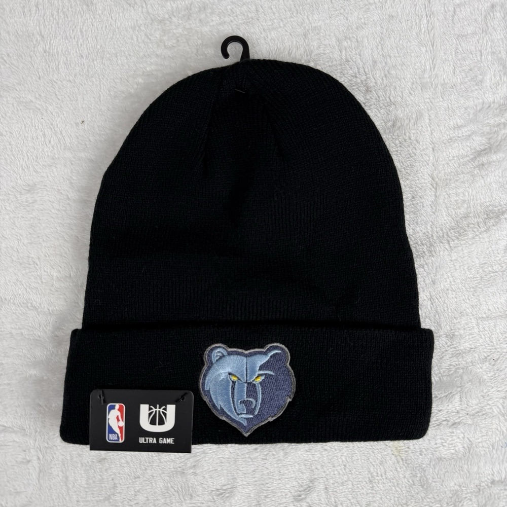 Memphis Grizzlies NBA Ultra Game Beanie OSFM Black New Acrylic $20